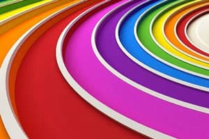 Rainbow colors for fabrics
